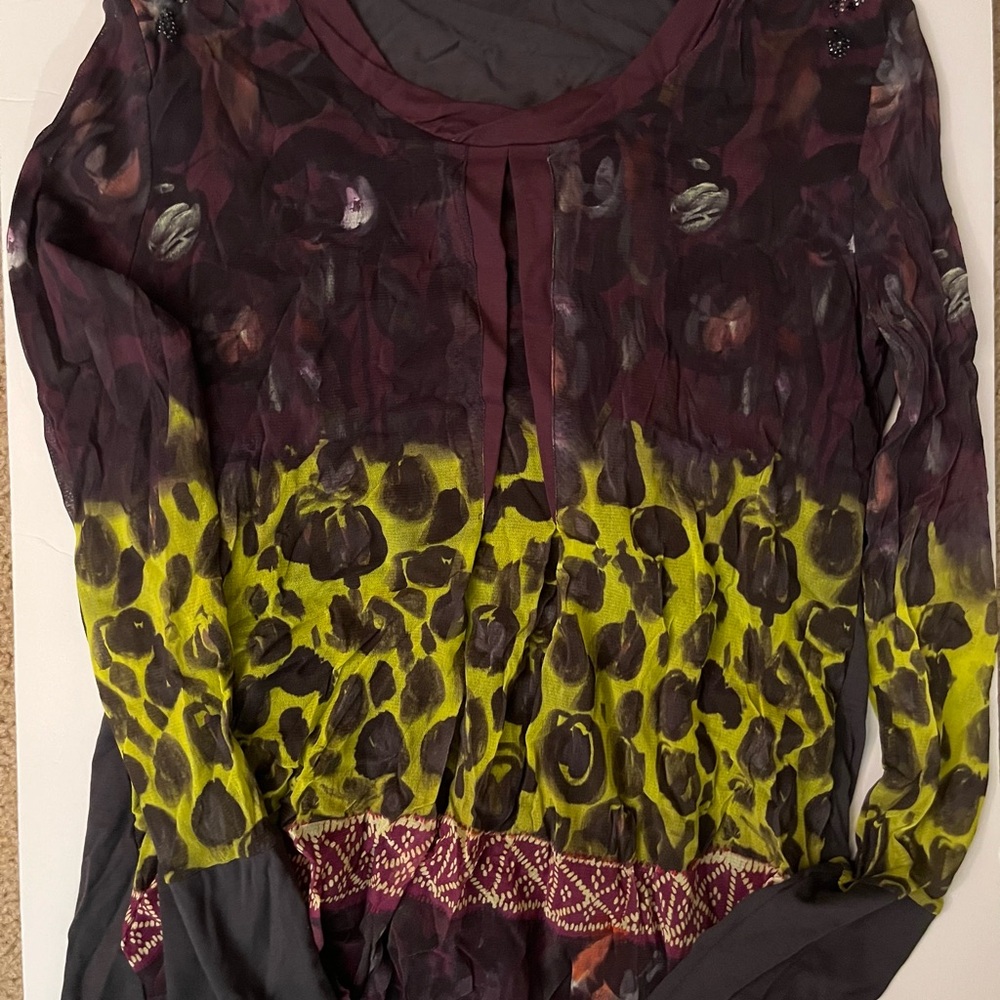 JJ Garella Multicolor Long Sleeve Blouse